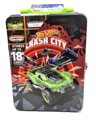 Fém Hot Wheels tároló doboz koffer táska  - 18 db 1:64 autó számára -  Hot Wheels - 1:64