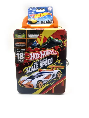 Fém Hot Wheels tároló doboz koffer táska  - 18 db 1:64 autó számára -  Hot Wheels - 1:64