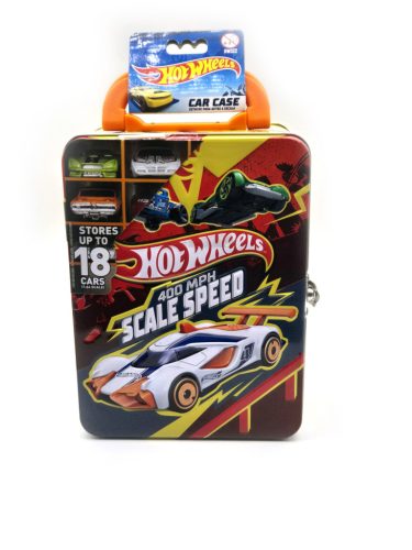 Fém Hot Wheels tároló doboz koffer táska  - 18 db 1:64 autó számára -  Hot Wheels - 1:64