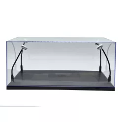   Vitrin / display 1:18 modellautóhoz - led világítással - fekete talp