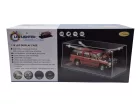 Vitrin / display 1:18 modellautóhoz - led világítással - fekete talp
