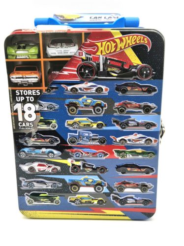 Fém Hot Wheels tároló doboz koffer táska tároló - 18 db 1:64 autó számára -  Hot Wheels - 1:64