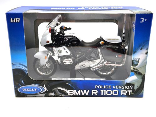 BMW R1100 RT rendőrmotor - police -  Welly - 1:18 1/18 modellautó modell motor