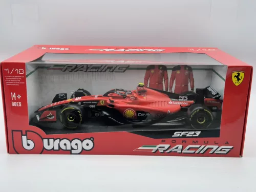 Ferrari SF-23 Team Scuderia F1 #55 (2023) - Carlos Sainz - PILÓTÁVAL -  Bburago - 1:18
