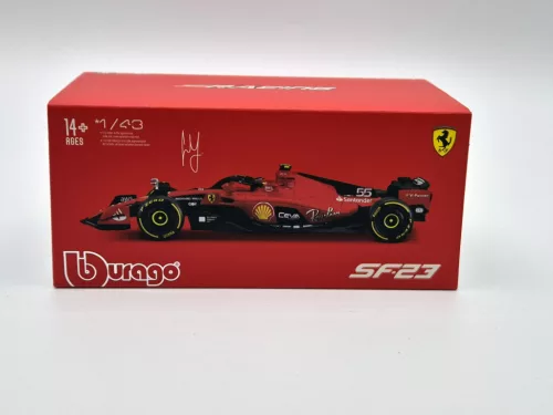 Ferrari SF-23 Team Scuderia F1 #55 (2023) - Carlos Sainz - PILÓTÁVAL -  Bburago - 1:43