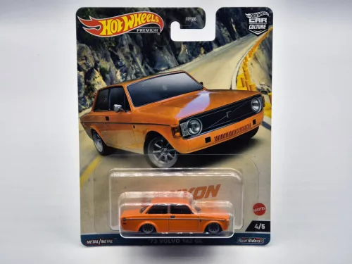 Hot Wheels Premium - Volvo 142 GL  - narancs -  Hotwheels - 1:64