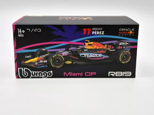 Red Bull RB19 Team Oracle F1 #11 (2023) - Miami GP - Sergio Perez - PILÓTÁVAL -  Bburago - 1:43