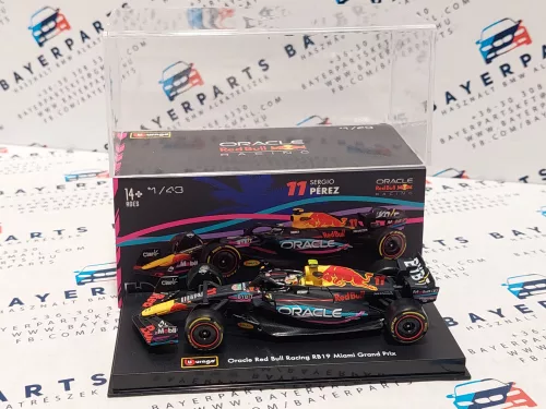 Red Bull RB19 Team Oracle F1 #11 (2023) - Miami GP - Sergio Perez - PILÓTÁVAL -  Bburago - 1:43