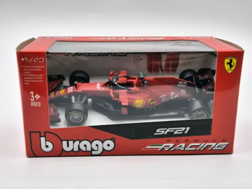 Ferrari SF21 Team Scuderia F1 #55 (2021) - Carlos Sainz -  Bburago - 1:43