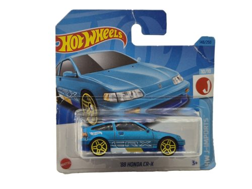 HW J-Imports - 2023 148/250 - Honda CR-X CRX (1988) -  Hot Wheels - 1:64 - gyűrött bliszterrel