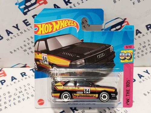 HW: The '80s - 2023 152/250 - '84 Audi Sport Quattro - fekete -  Hot Wheels - 1:64