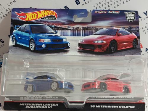 Hot Wheels Premium - Duo Pack - Mitsubishi Eclipse (1995) - Mitsubishi Lancer Evo VI -  Hot Wheels - 1:64