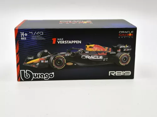 Red Bull RB19 Team Oracle F1 #1 (2023) - Max Verstappen - PILÓTÁVAL -  BBurago - 1:43