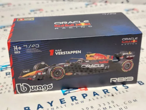 Red Bull RB19 Team Oracle F1 #1 (2023) - Max Verstappen - PILÓTÁVAL -  BBurago - 1:43