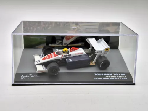 Toleman TG184 F1 #19 (1984) - Great Britain GP - Ayrton Senna - PILÓTÁVAL -  Edicola - 1:43