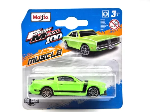 Ford Mustang Boss 302 (2013) - zöld/fekete -  Maisto - 1:64