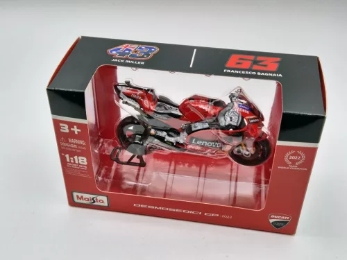MotoGP - Ducati Desmomedici GP22 #63 (2022) motor  - Francesco Bagnaia -  Maisto - 1:18