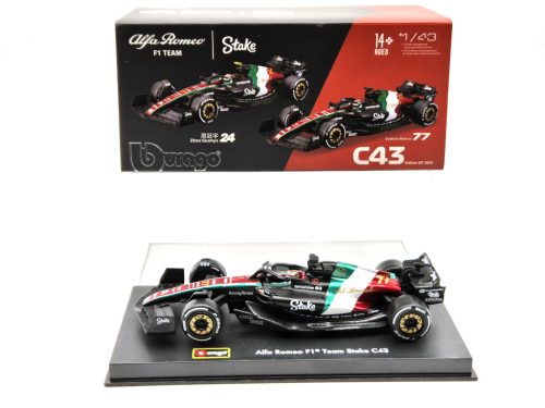 Alfa Romeo C43 F1 #77 (2023) - Monza Italy GP - Valtteri Bottas - PILÓTÁVAL -  Bburago - 1:43