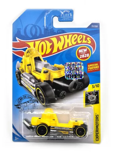 Hot Wheels Speed Driver (sárga) - Experimotors 3/10 - 77/250 - hosszú kártyás -  Hot Wheels - 1:64