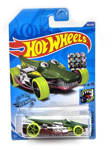 Hot Wheels Croc Rod (bordó/zöld) - Street Beasts 4/10 - 160/250 - hosszú kártyás -  Hot Wheels - 1:64