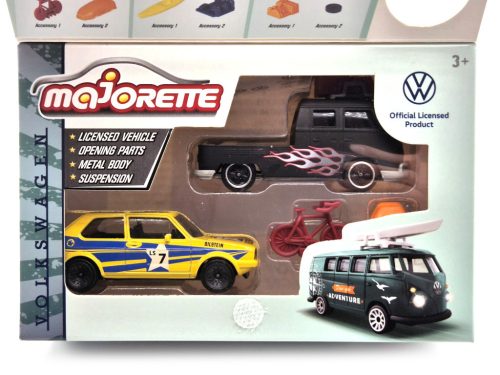 Volkswagen VW szett - VW Golf 1 MK1  - VW T1 transporter -  Majorette - 1:64
