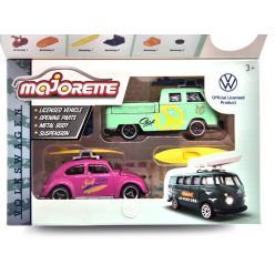   Volkswagen VW szett - VW Beetle bogár - VW T1 transporter -  Majorette - 1:64