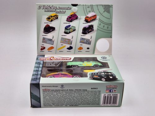 Volkswagen VW szett - VW Beetle bogár - VW T1 transporter -  Majorette - 1:64