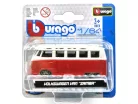 Volkswagen VW T1 transporter Samba Minibus - piros -  Burago - 1:64