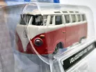 Volkswagen VW T1 transporter Samba Minibus - piros -  Burago - 1:64