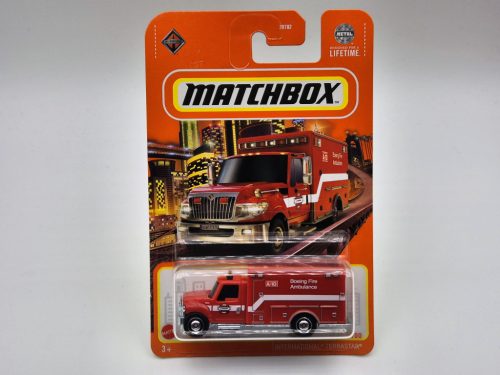 International Terrastar - 2024 71/100 - Fire Ambulance - hosszú kártyás -  Matchbox - 1:64