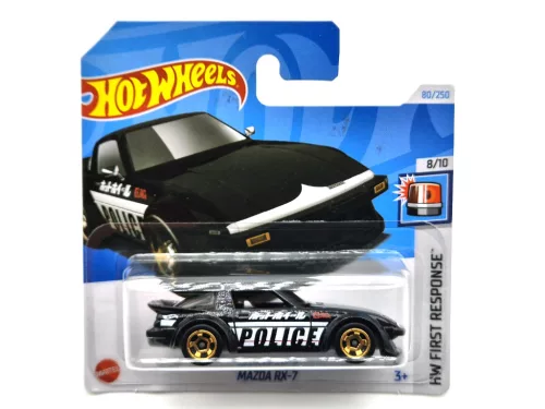 Hot Wheels Mazda RX-7  - First Response - 80/250 - fekete -  Hot Wheels - 1:64