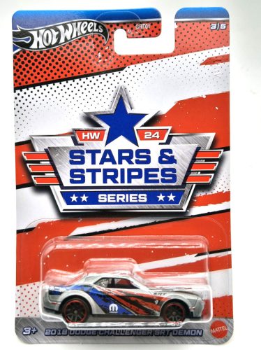 Hot Wheels - Stars & Stripes 3/5 - Dodge Challenger SRT Demon (2018) -  Hot Wheels - 1:64