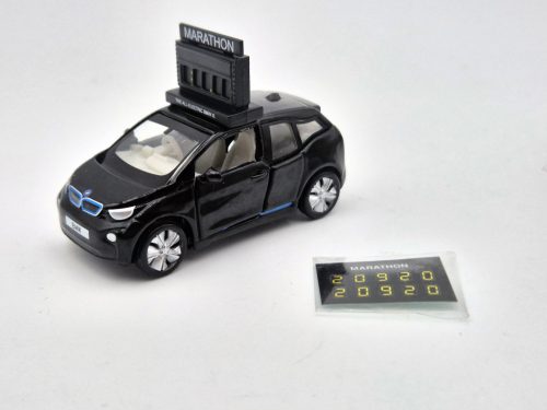 BMW i3 Marathon Clock Car -  Tiny Toys - 1:64