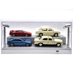   Vitrin / display 1:24 1:43 1:64 modellautóhoz - led világítással