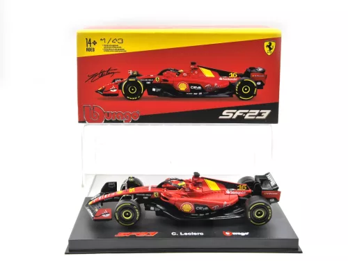 Ferrari SF-23 Team Scuderia F1 #16 (2023) - Monza - Charles Leclerc - PILÓTÁVAL -  Bburago - 1:43