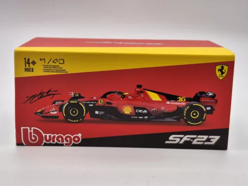 Ferrari SF-23 Team Scuderia F1 #16 (2023) - Monza - Charles Leclerc - PILÓTÁVAL -  Bburago - 1:43