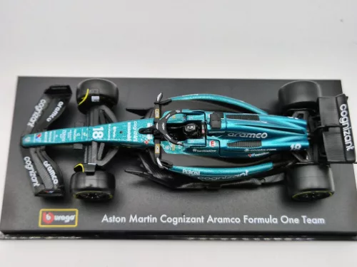 Aston Martin AMR23 F1 #18 (2023) - Lance Stroll - PILÓTÁVAL -  Bburago - 1:43