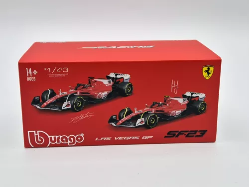 Ferrari SF-23 Team Scuderia F1 #16 (2023) - Las Vegas - Charles Leclerc - PILÓTÁVAL -  Bburago - 1:43