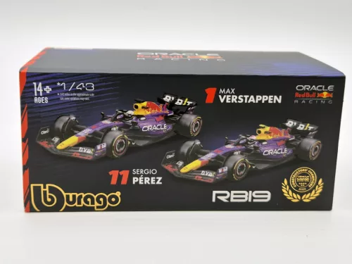 Red Bull RB19 F1 #1 (2023) - Las Vegas - Max Verstappen - PILÓTÁVAL -  Bburago - 1:43