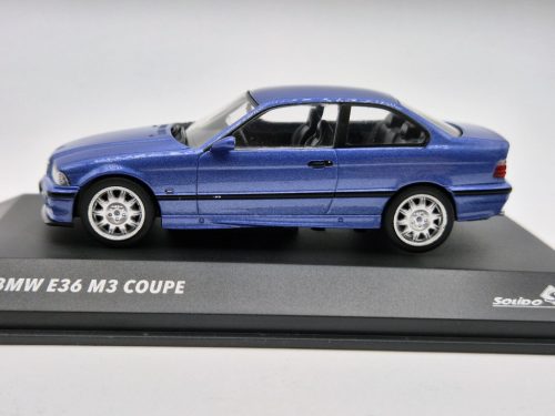 BMW E36 M3 coupe (1999) - kék -  Solido - 1:43