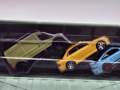 Hot Wheels Premium - Car Culture - Fahrer auf der Autobahn 5 darabos szett konténerben - Mercedes Benz C63 coupe - 1994 AMG Mercedes C-class DTM D2 #7 - Porsche 911 GT3 RS - Audi S4 Quatro - Mercedes Benz Sprinter -  Hot Wheels - 1:64