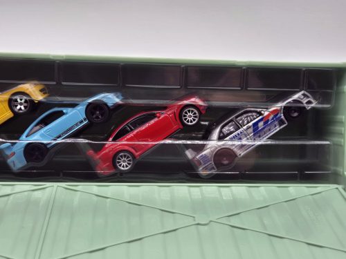 Hot Wheels Premium - Car Culture - Fahrer auf der Autobahn 5 darabos szett konténerben - Mercedes Benz C63 coupe - 1994 AMG Mercedes C-class DTM D2 #7 - Porsche 911 GT3 RS - Audi S4 Quatro - Mercedes Benz Sprinter -  Hot Wheels - 1:64