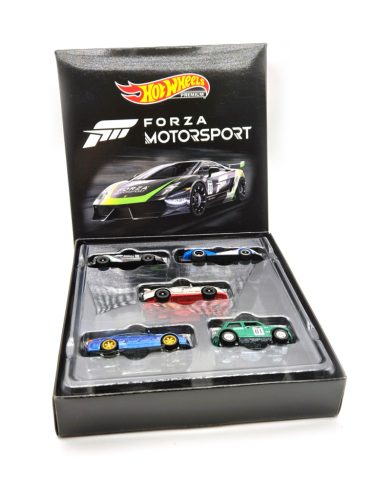 Hot Wheels Premium - Forza Motorsport - 5 darabos díszdobozos szett - Lamborghini Gallardo LP570 - 2016 Ford GT Race - Porsche 911 GT3 RS - Nissan Silvia S15 - Morris Mini -  Hot Wheels - 1:64