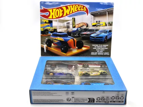 Hot Wheels Legends Theme - 6 darabos szett díszdobozban - Custom 1971 El Camino - 1967 Pontiac GTO - 2005 Ford Mustang - Baja Truck - Rip Rod - 2013 Chevrolet Camaro Special Editions -  Hot Wheels - 1:64