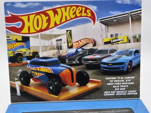 Hot Wheels Legends Theme - 6 darabos szett díszdobozban - Custom 1971 El Camino - 1967 Pontiac GTO - 2005 Ford Mustang - Baja Truck - Rip Rod - 2013 Chevrolet Camaro Special Editions -  Hot Wheels - 1:64