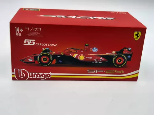 Ferrari SF-24 Team Scuderia F1 #55 (2024) - Imola - Carlos Sainz - PILÓTÁVAL -  Bburago - 1:43