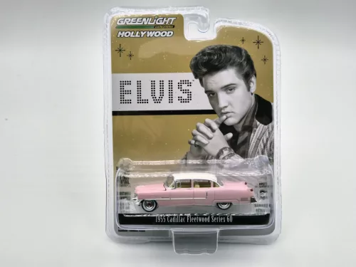 Cadillac Fleetwood Series 60 (1955) - Elvis Presley - rózsaszín/fehér -  Greenlight - 1:64