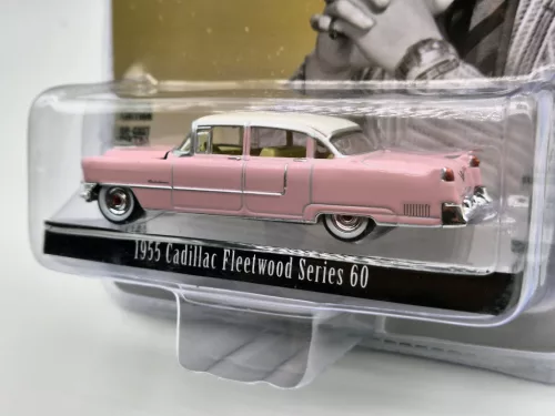 Cadillac Fleetwood Series 60 (1955) - Elvis Presley - rózsaszín/fehér -  Greenlight - 1:64