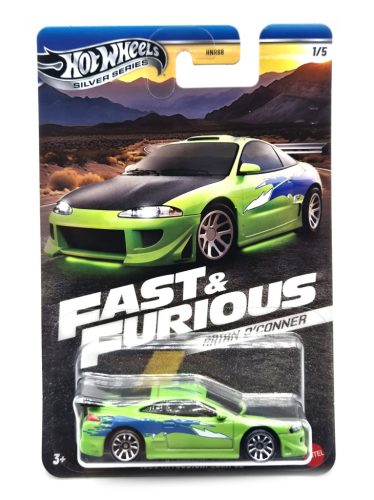 Hot Wheels Fast and Furious - Halálos iramban 1/5 - 1995 Mitsubishi Eclipse - Brian -  Hot Wheels - 1:64