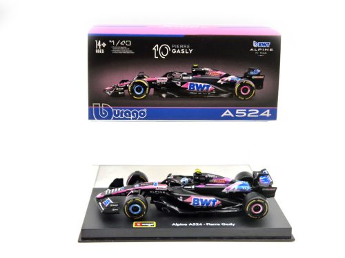 BWT Racing Alpine A524 F1 #10 (2024) - Pierre Gasly - PILÓTÁVAL -  Bburago - 1:43